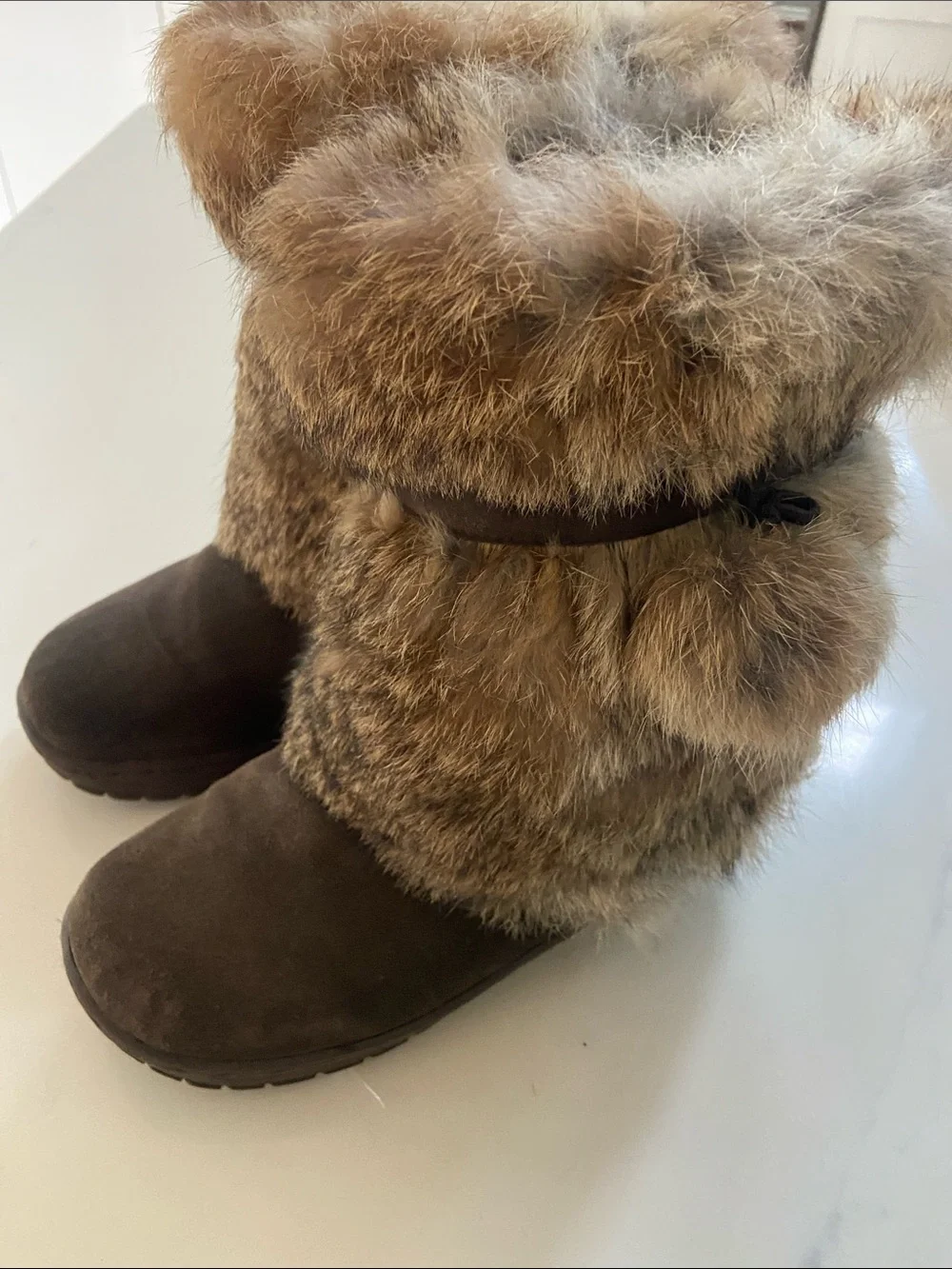 BearPaw Brown Faux Fur Winter Boots